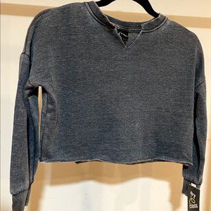 Black Crop Top Drop Shoulder-Small (6/6X)Art Class